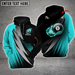 Maxcorners Billiards Signature Multicolor Option Customized Name 3D Hoodie