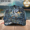 Maxcorners Fishing Ripped Denim Personalized Name 3D Cap
