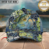 Maxcorners Fishing Ripped Denim Personalized Name 3D Cap