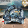 Maxcorners Fishing Ripped Denim Personalized Name 3D Cap