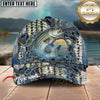 Maxcorners Fishing Ripped Denim Personalized Name 3D Cap