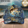 Maxcorners Fishing Ripped Denim Personalized Name 3D Cap