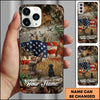 Maxcorners Duck Hunting American Flag Personalized Name Phone Case