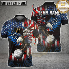 Maxcorners American Eagle Golf Power Jersey Personalized Name 3D Unisex Shirt