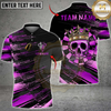 Maxcorners Darts Skull Crown Gold Style Multicolor Customized Name, Team Name 3D Shirts