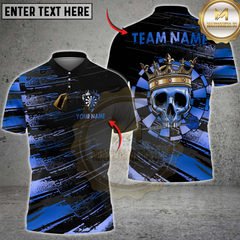 Maxcorners Darts Skull Crown Gold Style Multicolor Customized Name, Team Name 3D Shirts