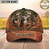 Maxcorners Buck Hunter Leather Zip Hunting Personalized Hat 3D Printed Multicolor