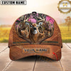 Maxcorners Buck Hunter Leather Zip Hunting Personalized Hat 3D Printed Multicolor