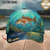 Maxcorners Underwater Coral Reef Custom Name Fishing Cap
