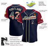 Maxcorners Custom Red Royal-White 3D American Flag Fashion Premium Baseball Jersey LM0210