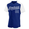 Maxcorners Custom Royal White Authentic Raglan Sleeves Baseball Jersey LM2605