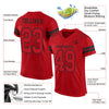 Maxcorners Custom Red Red-Black Mesh Authentic Football Jersey LM2605