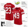 Maxcorners Custom Red White Mesh Authentic Football Jersey LM2605