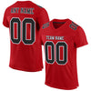 Maxcorners Custom Red Black-White Mesh Authentic Football Jersey LM2605