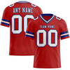 Maxcorners Custom Red White-Royal Authentic Football Jersey LM2605