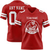 Maxcorners Custom Red White Authentic Football Jersey LM2605