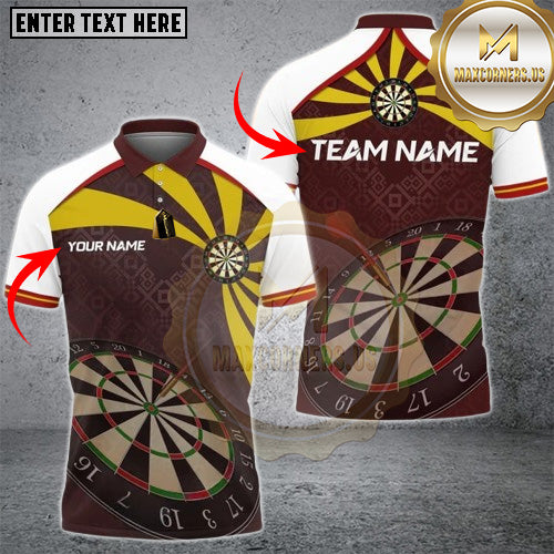 Maxcorners Dartboard Jersey Vector Multioptions Customized Name, Team Name 3D Shirt (4 Colors)