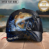 Maxcorners Ripped Metal Hook Design Custom Name Fishing Cap