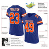 Maxcorners Custom Royal Orange-White Mesh Authentic Football Jersey LM2605