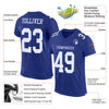 Maxcorners Custom Royal White Mesh Authentic Football Jersey LM2605
