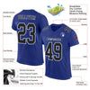 Maxcorners Custom Royal Black-White Mesh Authentic Football Jersey LM2605