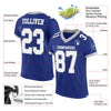 Maxcorners Custom Royal White-Gray Mesh Authentic Football Jersey LM2605