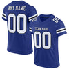 Maxcorners Custom Royal White-Black Mesh Authentic Football Jersey LM2605