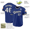 Maxcorners Custom Royal White-Black Authentic Throwback Baseball Jersey LM2605