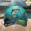 Maxcorners Underwater Coral Reef Custom Name Fishing Cap