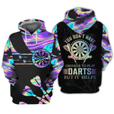 Maxcorners Darts Abstract Liquid Magma 3D Hoodie