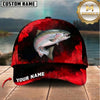 Maxcorners Bold Red Cosmic Design Customized Name Fishing Cap