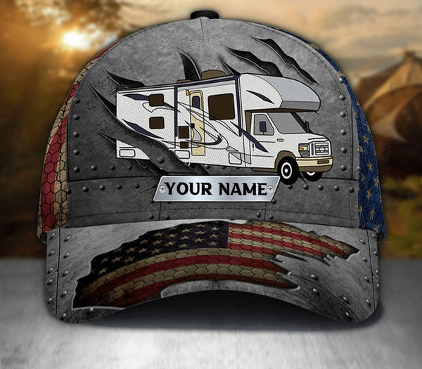 Maxcorners Camping Scratches Personalized Classic Cap