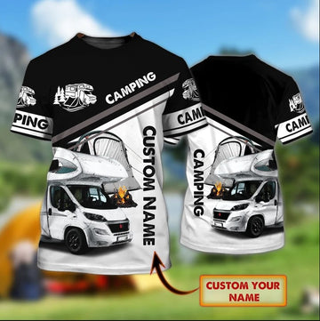 Maxcorners Personalized Mens Camping Shirt, 3D All Over Print Women Shirt Camping, Camping Shirts