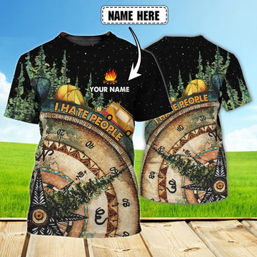 Maxcorners Customized Camping Shirt For Men And Women, Unisex 3D All Over Printed Camping Shirt