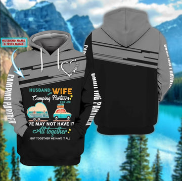 Maxcorners Husband And Wife Camping 2 Personalized Name Shirt All Over Print 3D