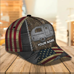 Maxcorners Customized 3D Full Printed Camping Caravan Cap Hat