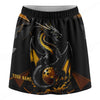 Maxcorners Customized Bowling Trouser Skirts With Shorts Underneath, Bowling Dragon On Ball Skorts With Pockets
