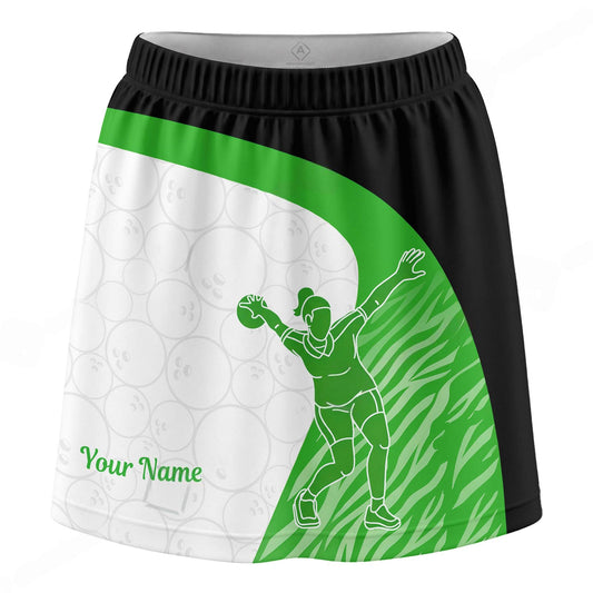 Maxcorners Customized Bowling Trouser Skirts With Shorts Underneath, Dynamic Female Athlete Silhouette Skorts With Pockets