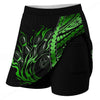Maxcorners Customized Bowling Trouser Skirts With Shorts Underneath, Tribal Flame Bowling Ball Pins Skorts With Pockets
