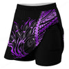 Maxcorners Customized Bowling Trouser Skirts With Shorts Underneath, Tribal Flame Bowling Ball Pins Skorts With Pockets
