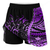 Maxcorners Customized Bowling Trouser Skirts With Shorts Underneath, Tribal Flame Bowling Ball Pins Skorts With Pockets