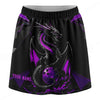 Maxcorners Customized Bowling Trouser Skirts With Shorts Underneath, Bowling Dragon On Ball Skorts With Pockets