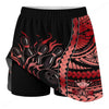 Maxcorners Customized Bowling Trouser Skirts With Shorts Underneath, Tribal Flame Bowling Ball Pins Skorts With Pockets
