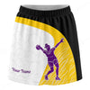 Maxcorners Customized Bowling Trouser Skirts With Shorts Underneath, Dynamic Female Athlete Silhouette Skorts With Pockets