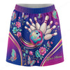 Maxcorners Customized Bowling Trouser Skirts With Shorts Underneath, Bowling Floral Butterfly Ball Skorts With Pockets