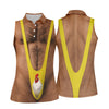 Maxcorners Funny Chicken Yellow Singlet Body Golf Shirt, Women’s Golf Polo, Printed Golf Shirt LM1507