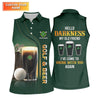 Maxcorners Hello Darkness My Old Friend Golf And Beer St Patrick's Day Green Women's Golf Tops, Ladies Golf Polos