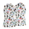 Maxcorners Schnauzer Beach Vacation Tropical Golf Polo Shirt, Golf Shirts For Women, Women’s Golf Apparel LM1507