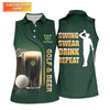 Maxcorners Swing Swear Drink Repeat Golf And Beer St Patrick's Day Green Women's Golf Tops, Ladies Golf Polos