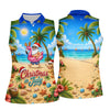 Maxcorners Santa Christmas In July Beach Golf Shirt, Christmas Golf Shirt, Women’s Golf Polo LM1507
